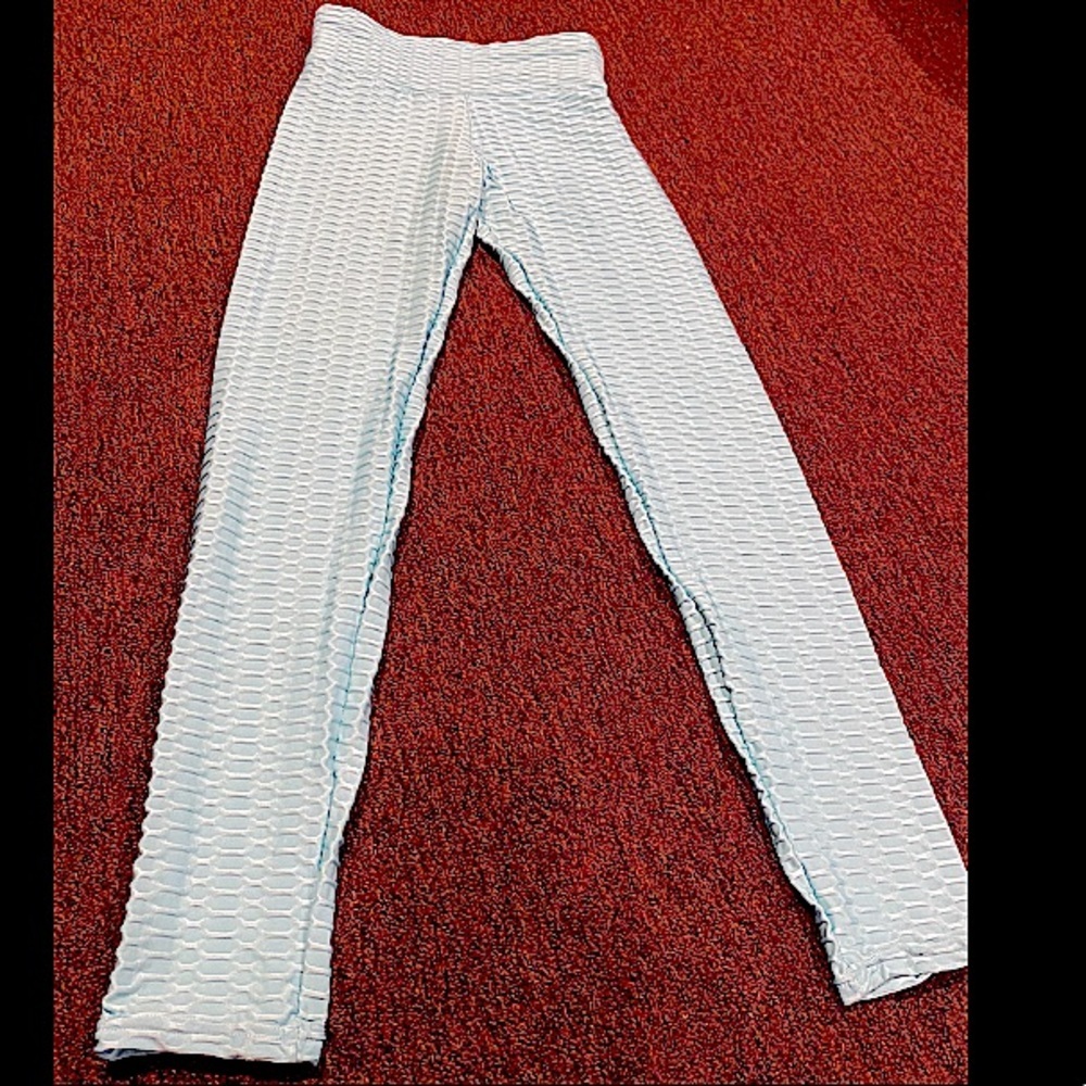 EUC Like NEW! Vizio Collection Womens S stretch pants leggings Aqua workout